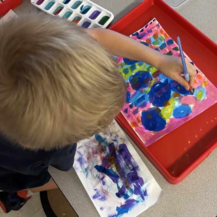 Student painting