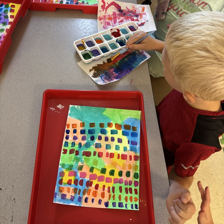Student painting