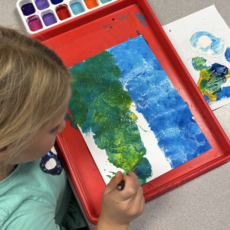 Student painting 