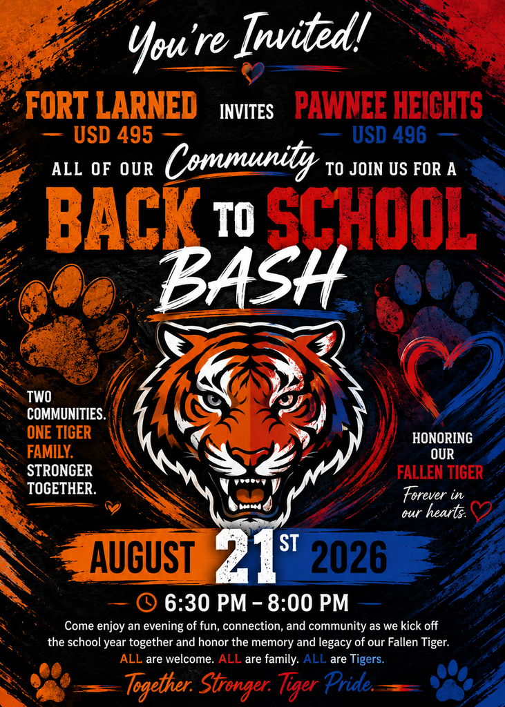 Larned Invitation for back to school bash