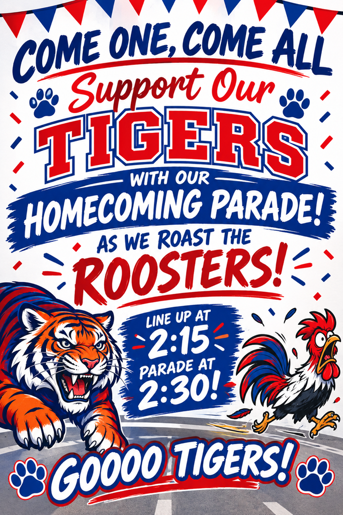 homecoming parade 2:30 roast the roosters