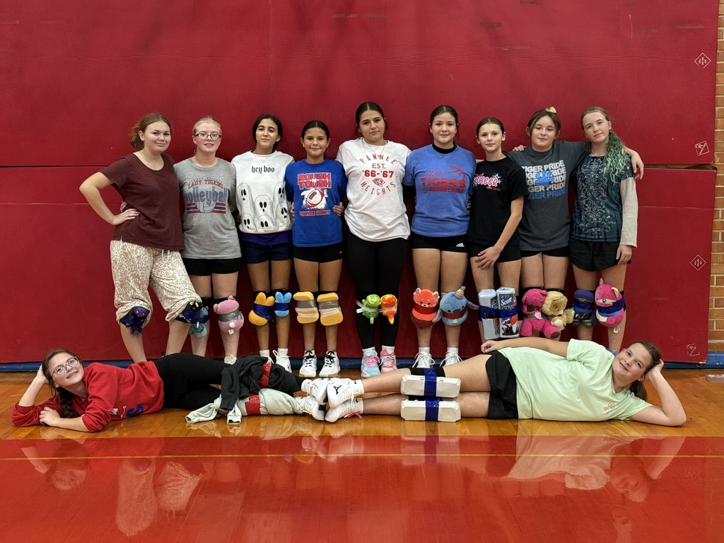 Anything but knee pads Junior High Volleyball practice