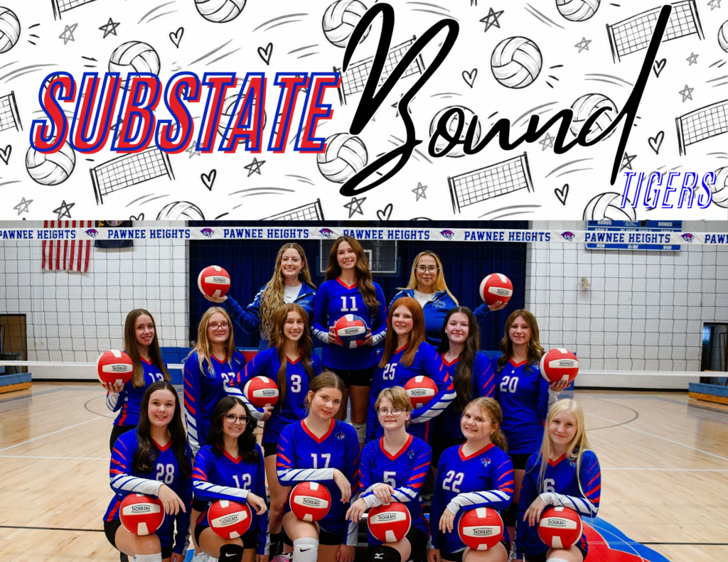 Pawnee Heights Volleyball Team head to Hodgeman Co. for Substate.