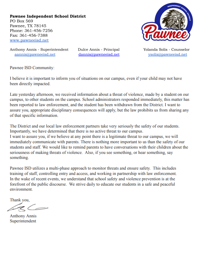 annis letter