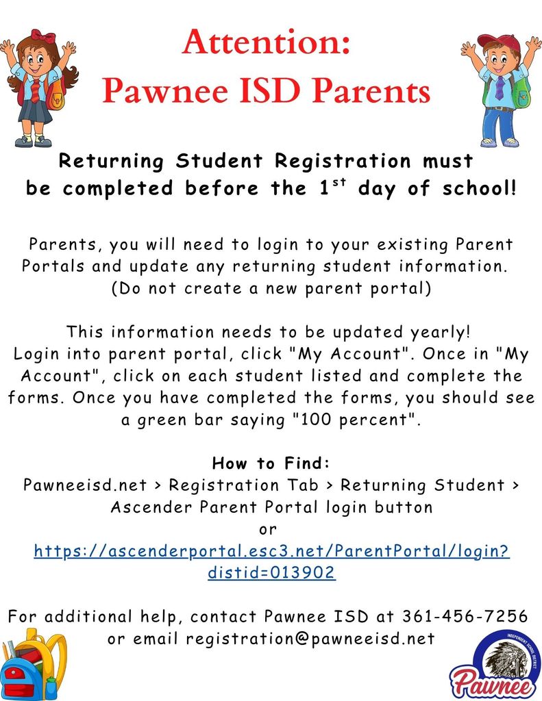 Attention Pawnee ISD Parents!