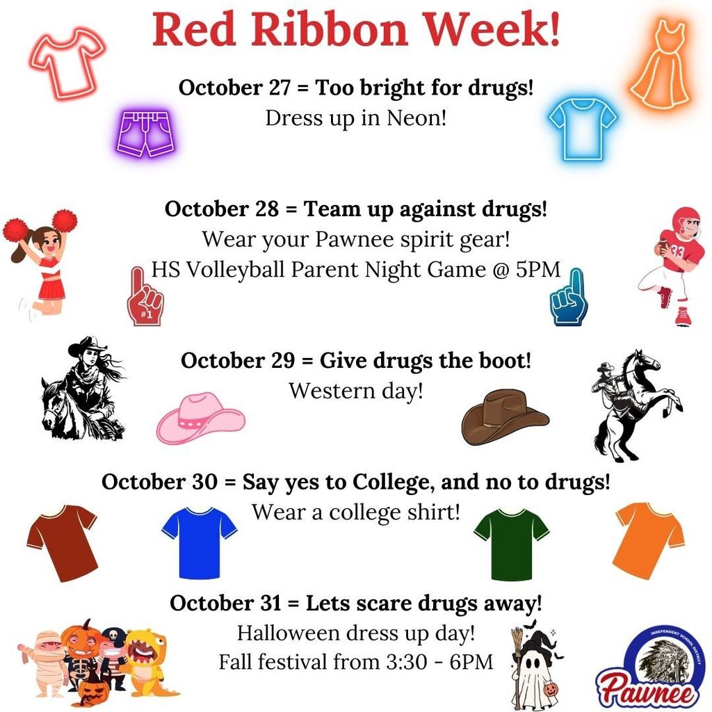 Red Ribbon Week October 27th - 31st
