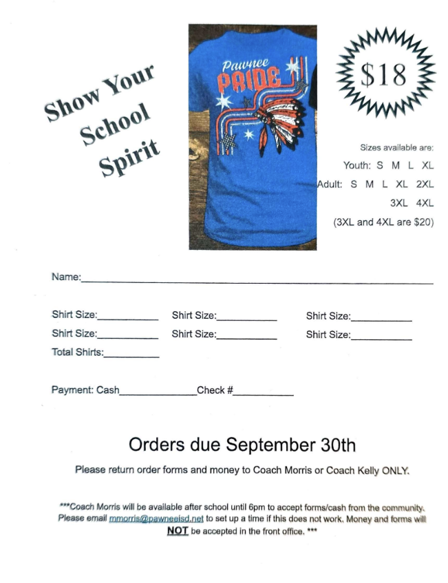 shirt order form