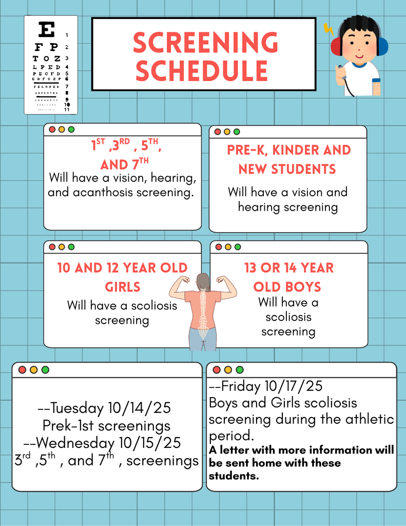 Blue Creative School Schedule Flyer