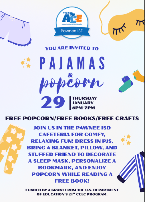Pawnee ISD ACE Pajamas and popcorn 1/29/26