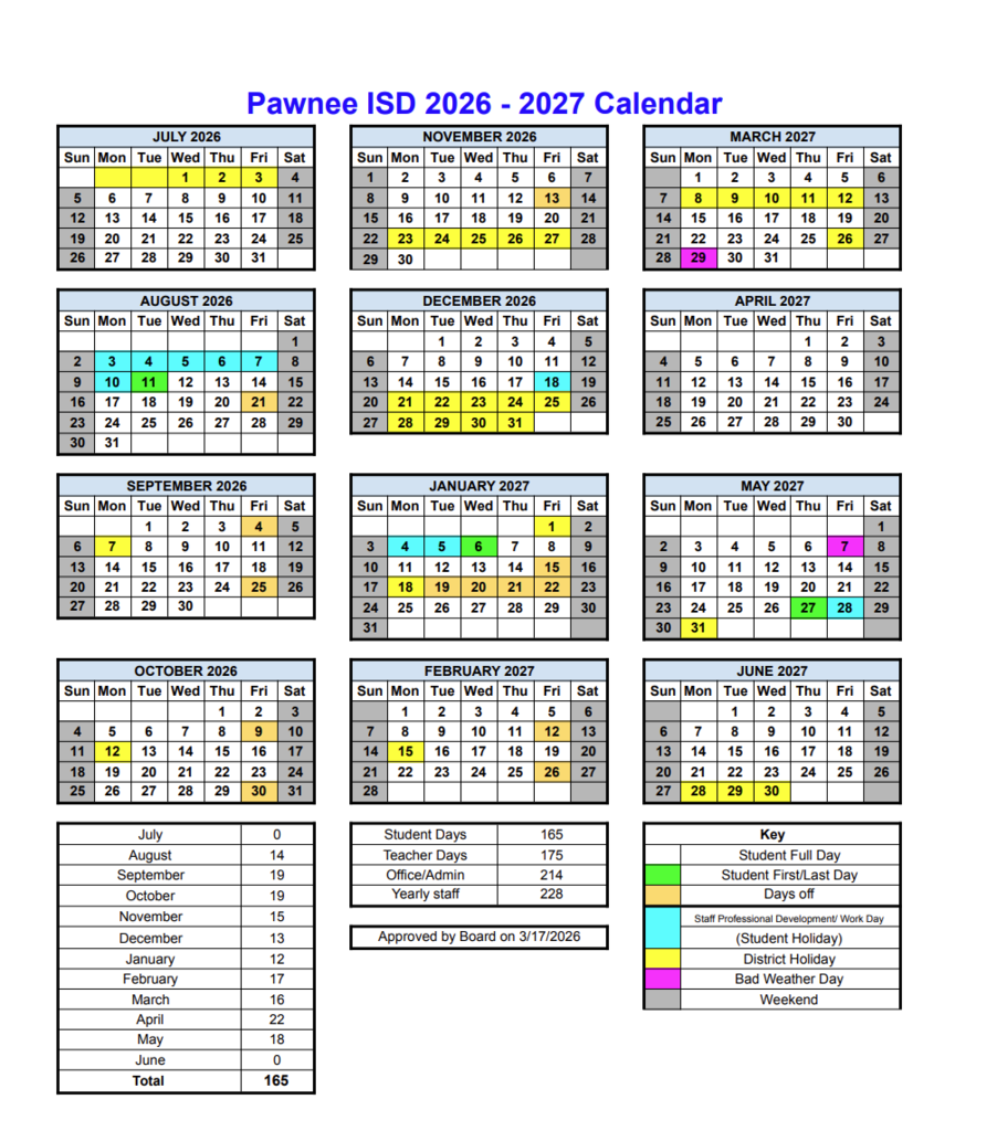 26-27 District Calendar