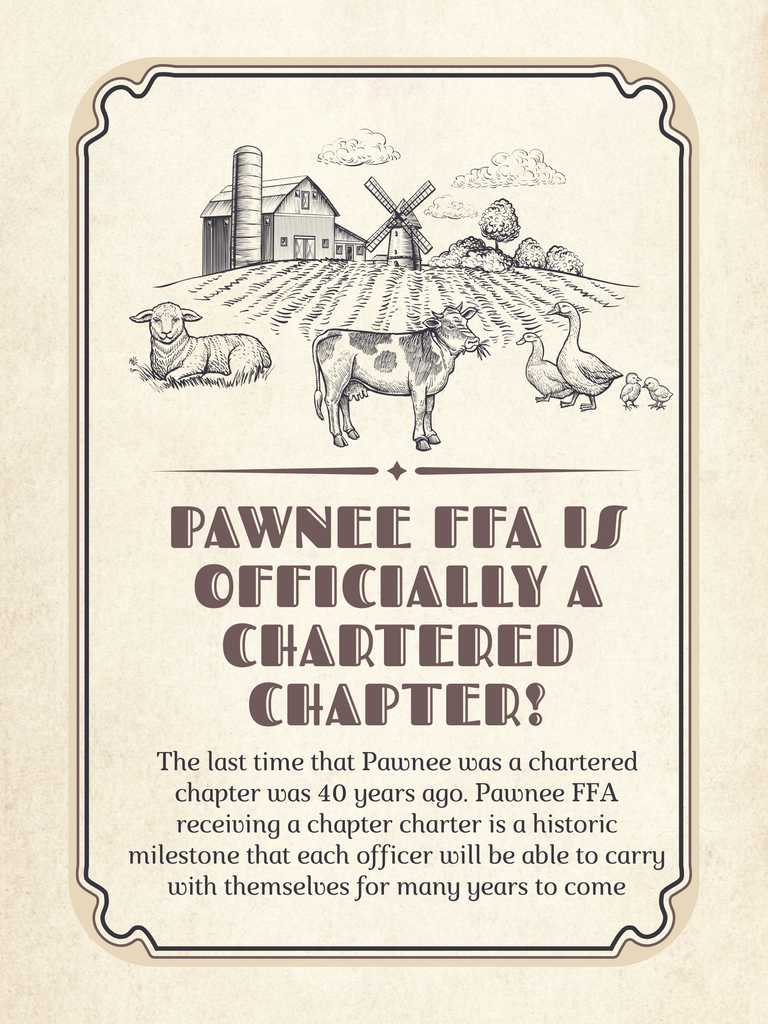 Pawnee FFA is Officially a Chartered Chapter!