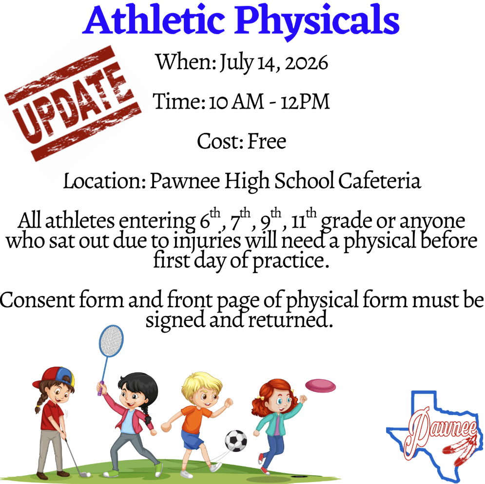 athletic physicals rescheduled