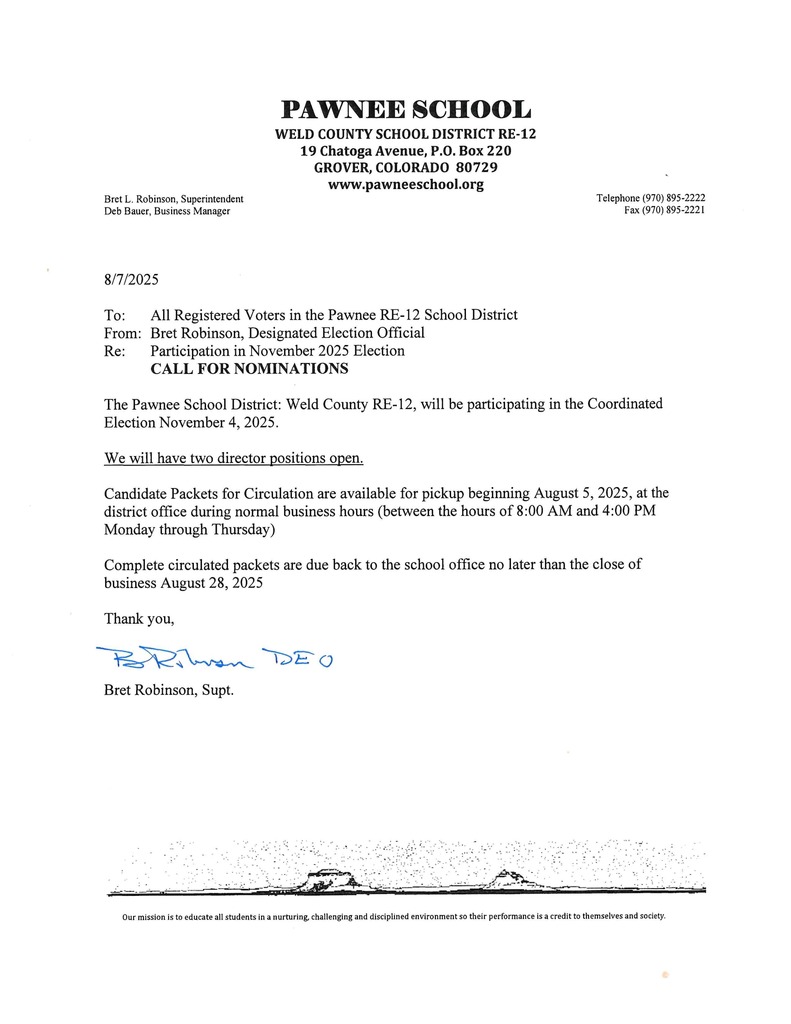 Call to nomination