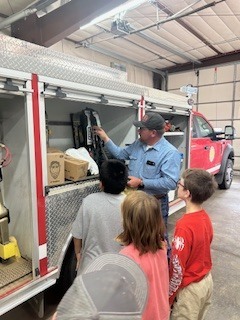 Learning about the oxygen tanks.