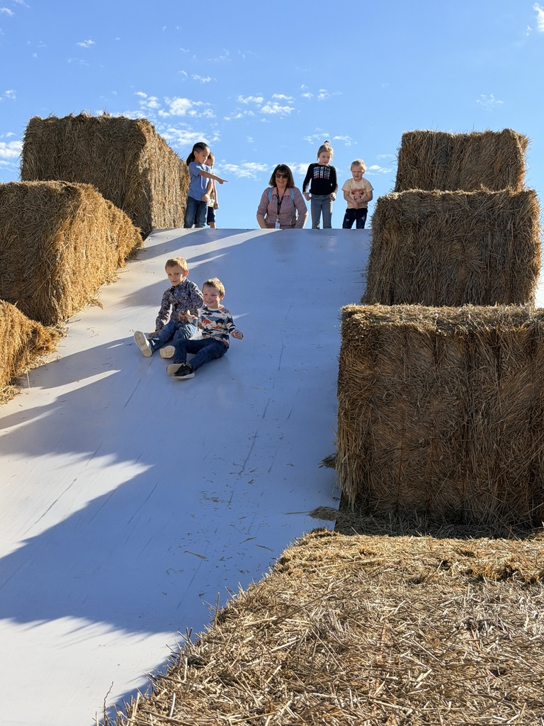 Students on the slide.