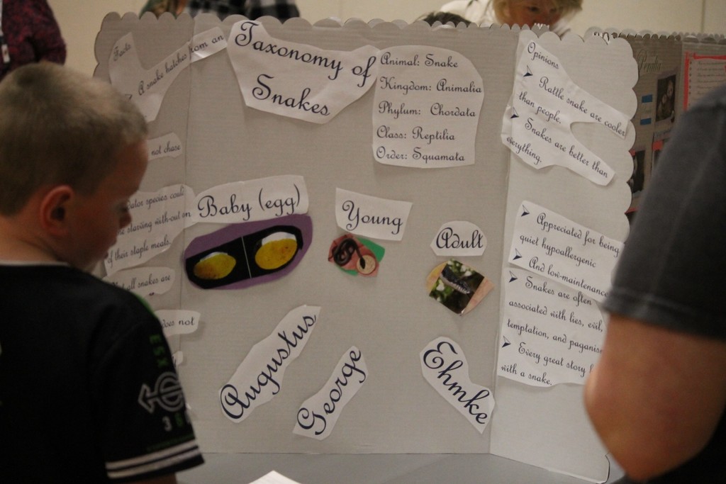 Gus explaining his project. 