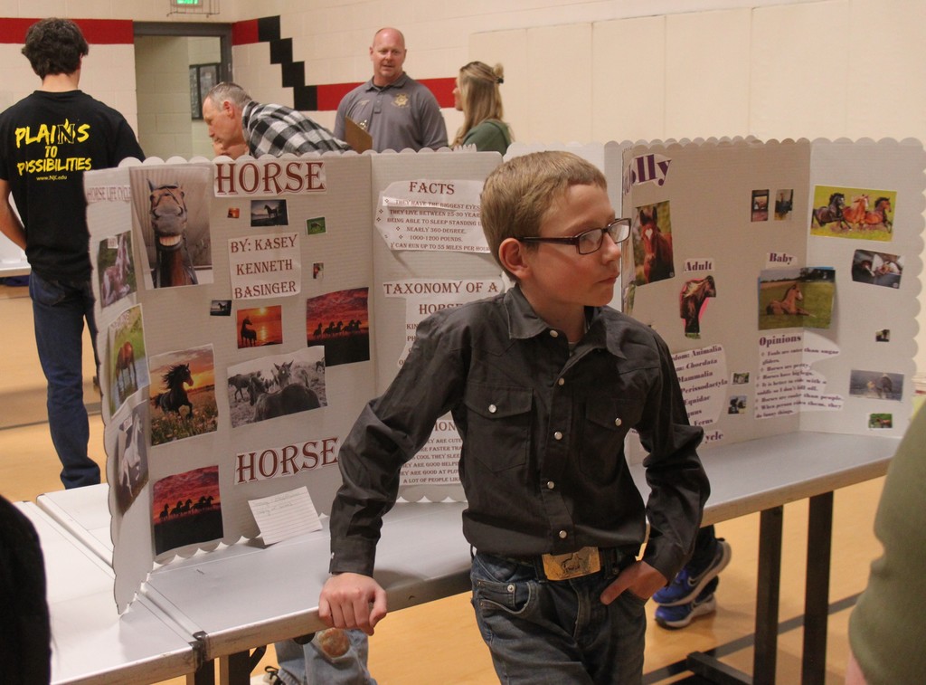 Kasey ready to share his project. 