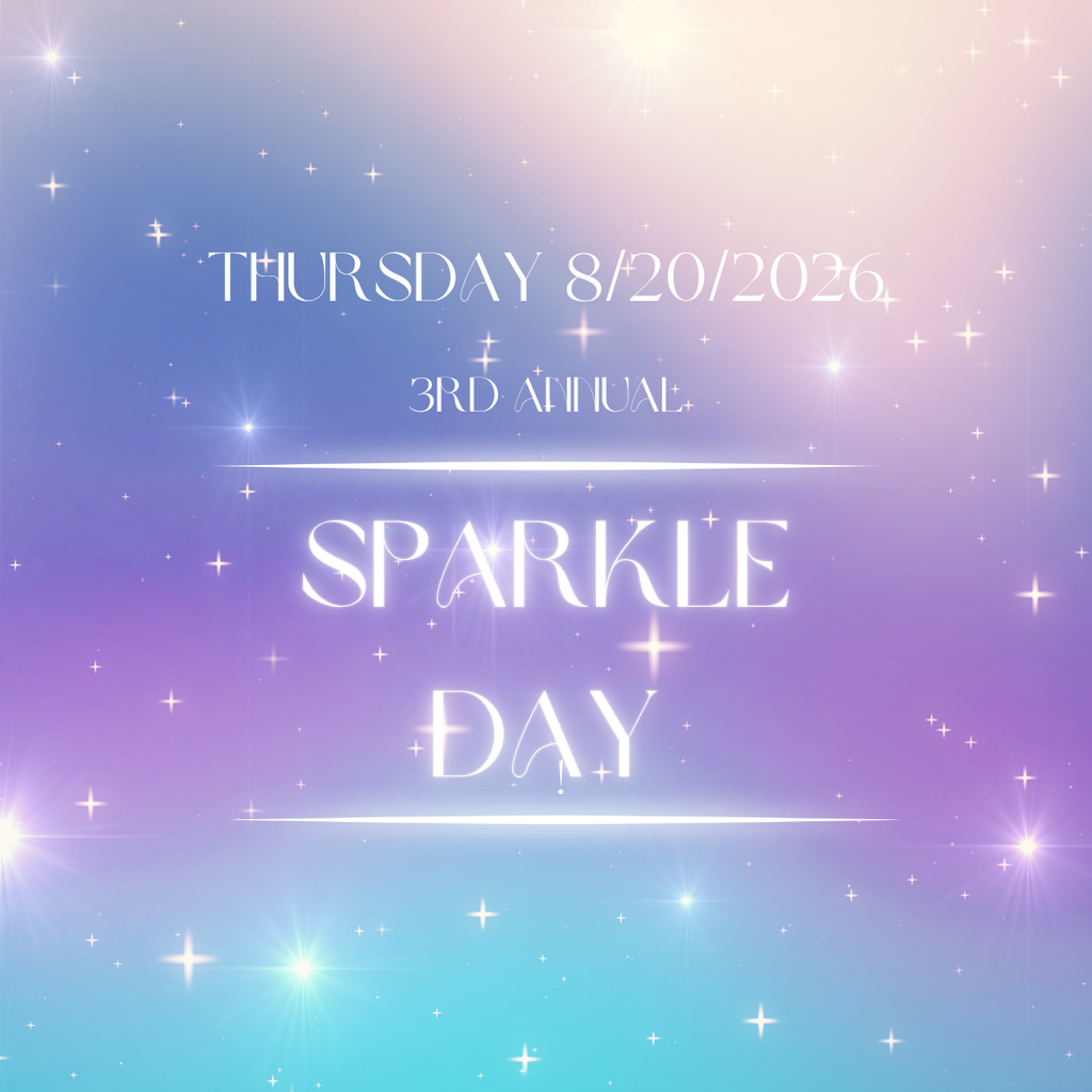 Blue and purple sparkle day poster