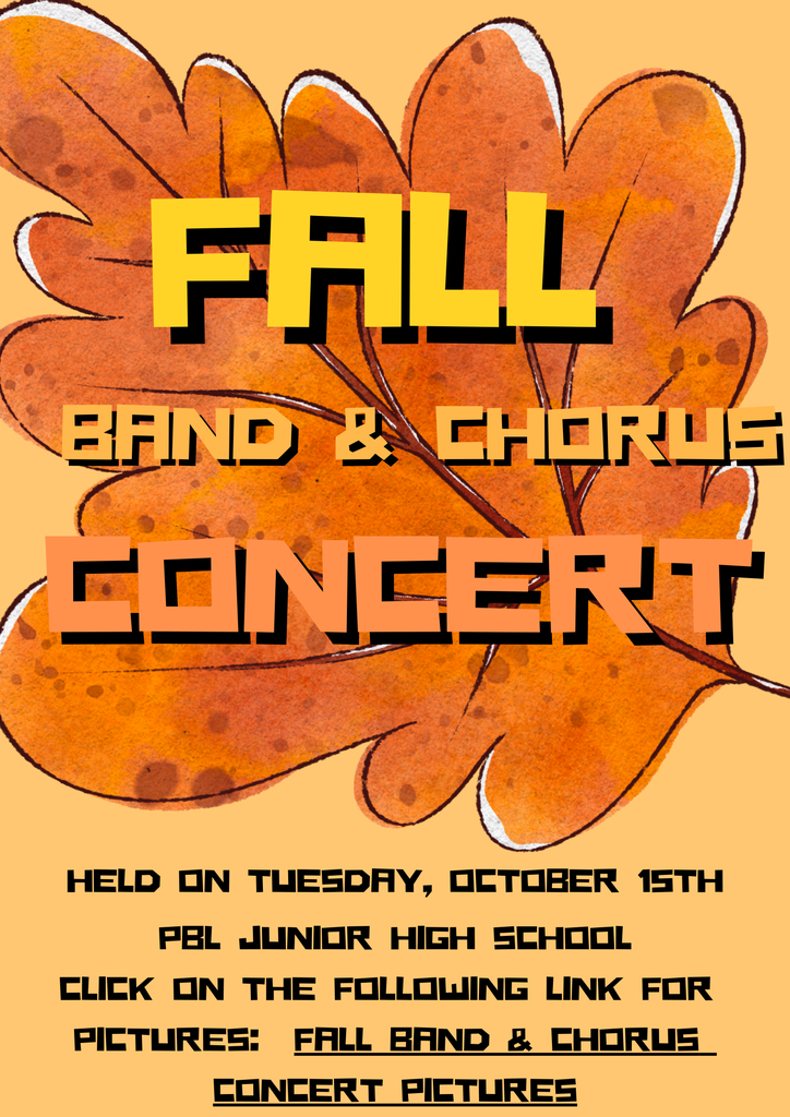 Fall Band & Chorus Concert