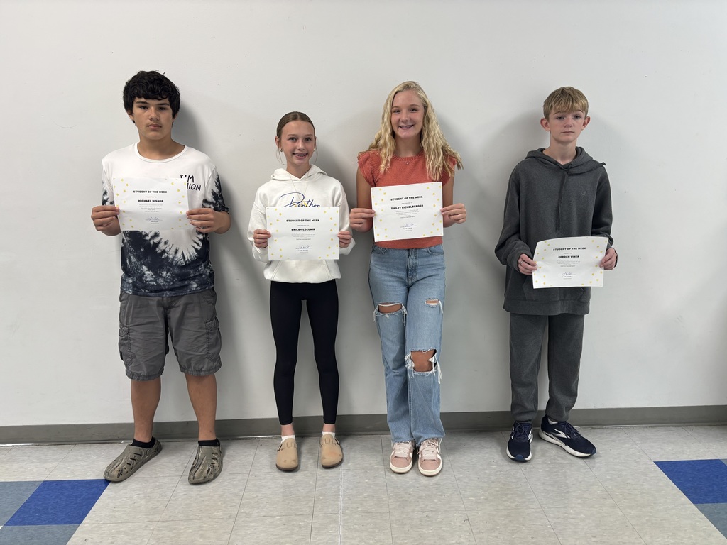 8th Grade Students of the Week 8