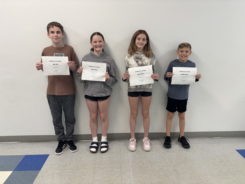 6th Grade Students of the Week 9