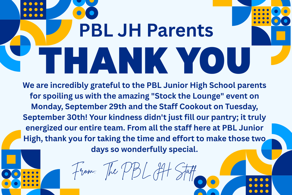 Thank JH Parents