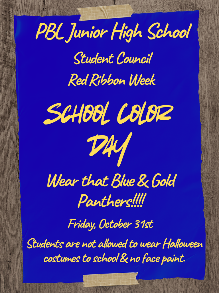 PBL Junior High School - Student Council - Red Ribbon Week