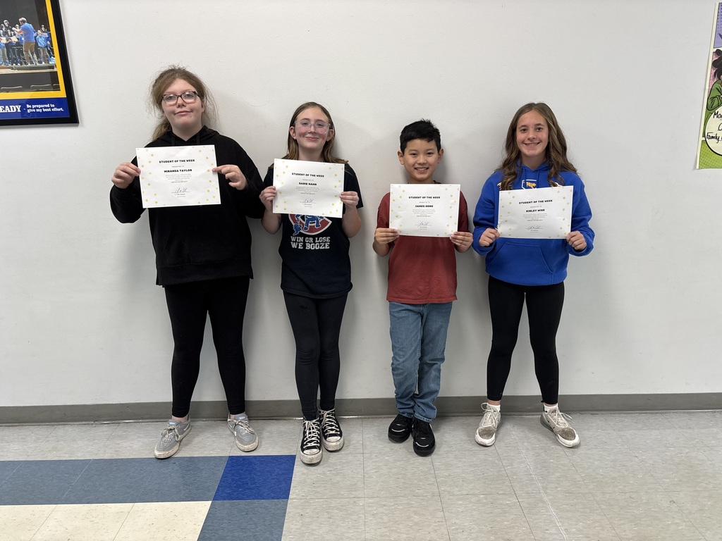6th Grade Student of the Week October 27th - October 31st