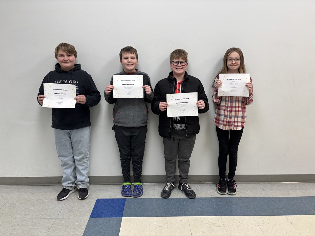 6th Grade Student of the Week 1