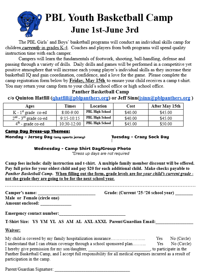 Grade School Basketball Camp