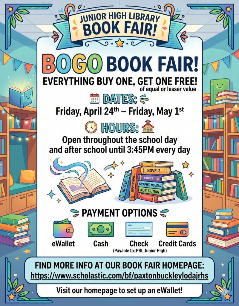 PBL JH Spring Book Fair