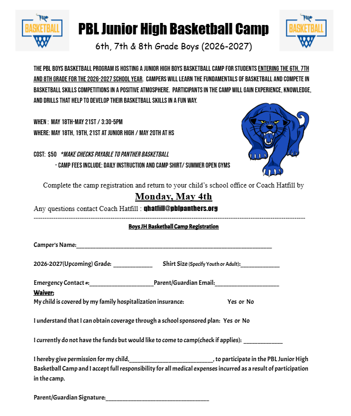 JH Camp Form