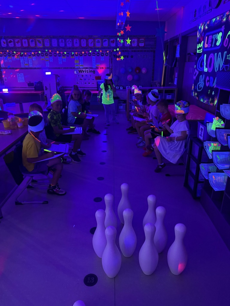 Glow Bowling in Mrs. Burnett's Class