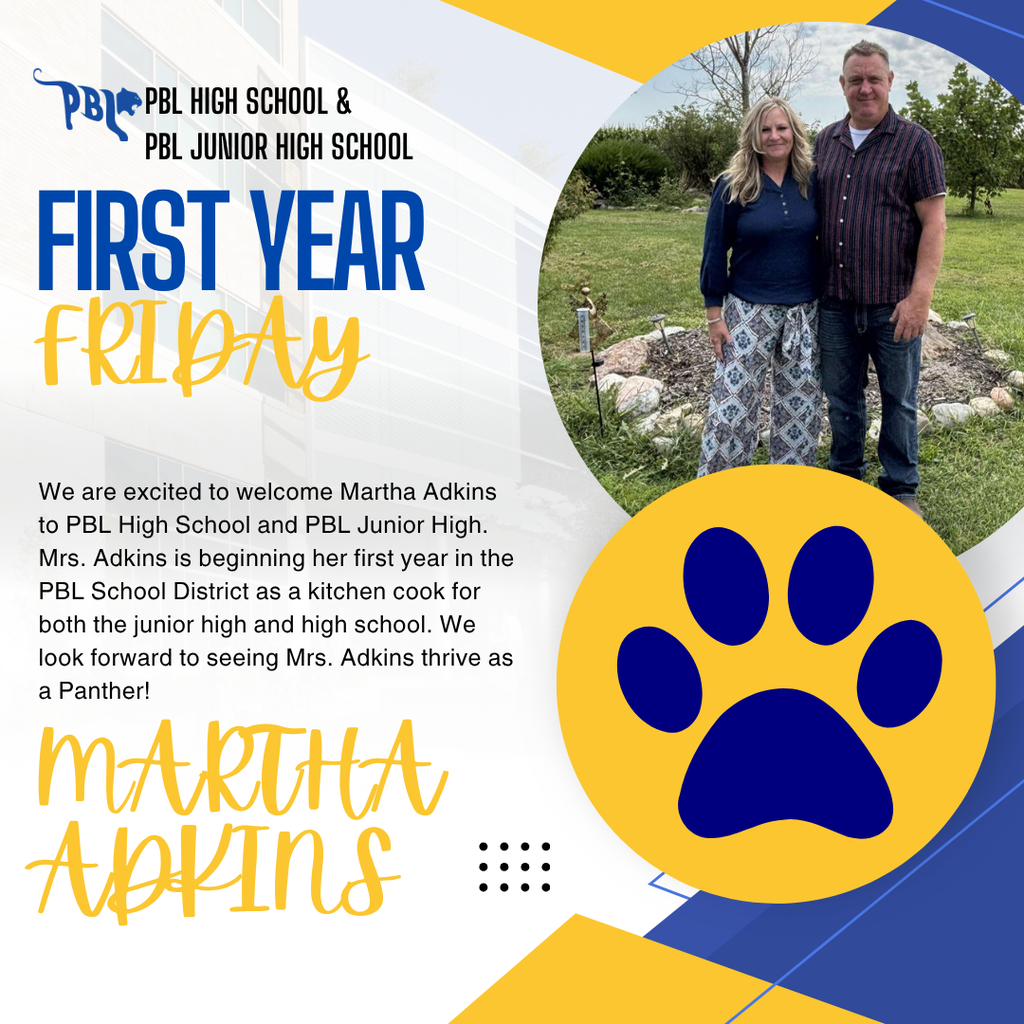 Frist Year Friday - PBL HS & JH - Martha Adkins (Kitchen Cook)
