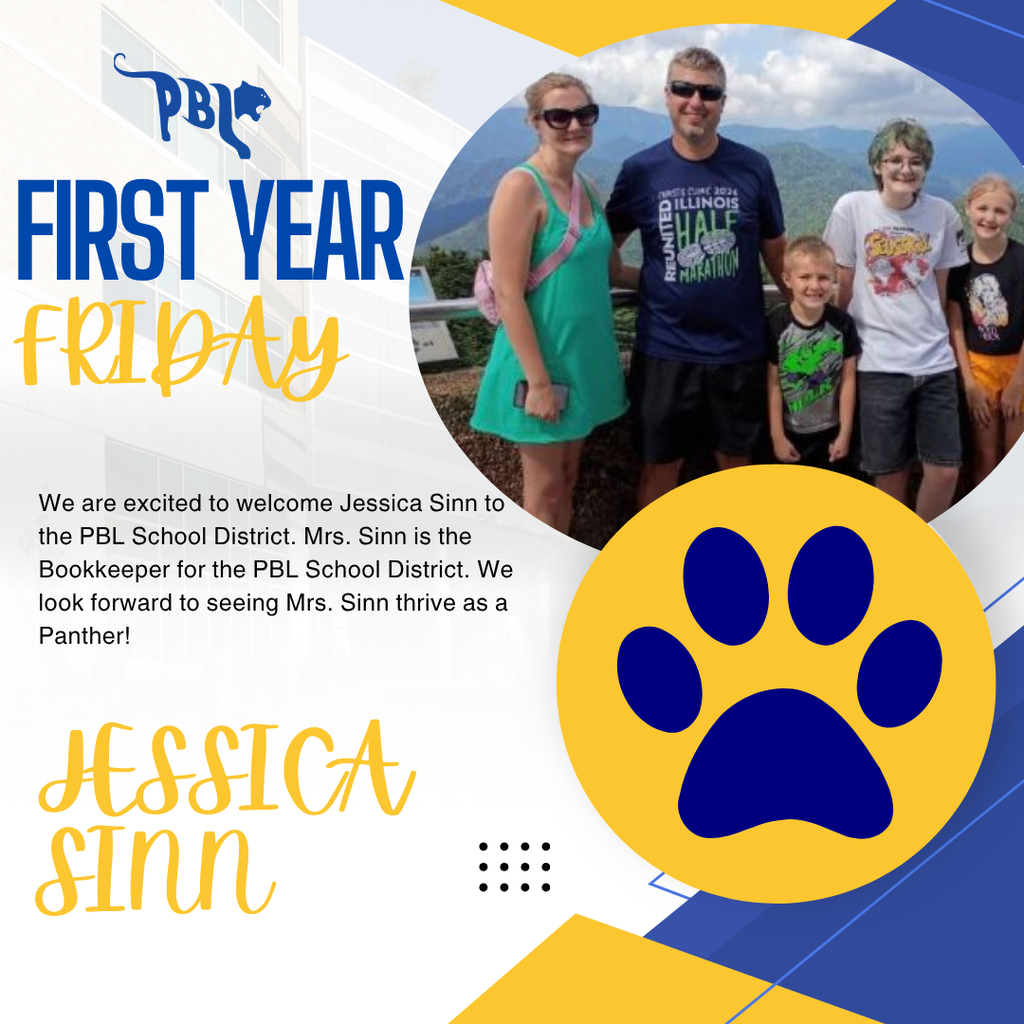 Frist Year Friday - PBL Bookkeeper - Mrs. Jessica Sinn