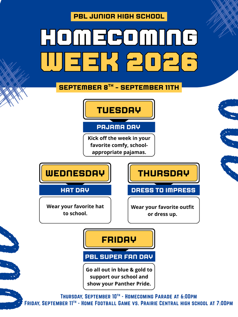 PBL JH - Homecoming Spirit Week