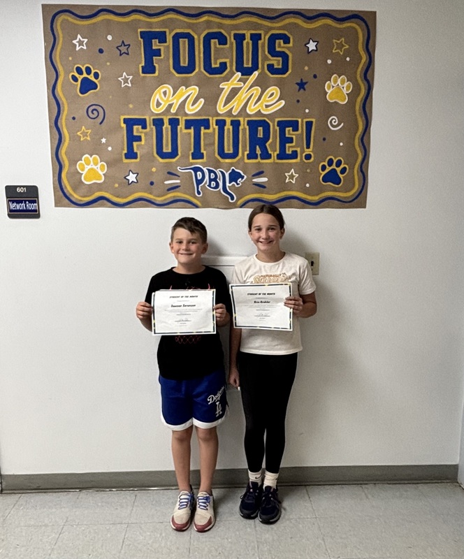 6th Grade August & September Students of the Month