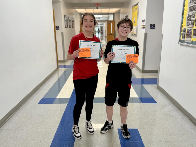7th Grade March Students of the Month