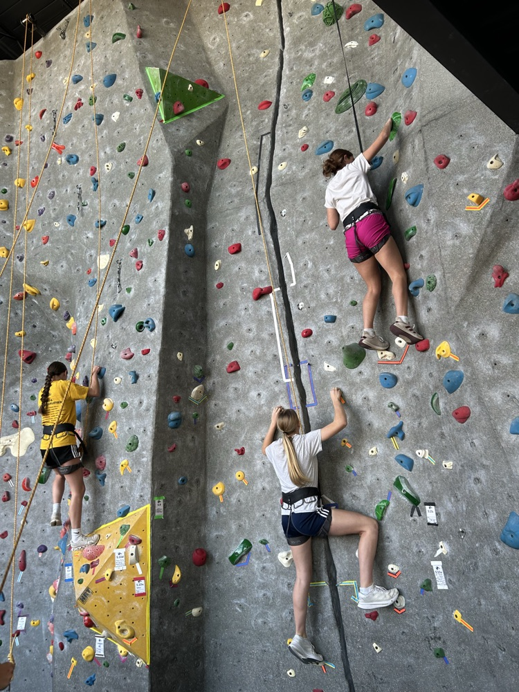 rock climbing and college visit 