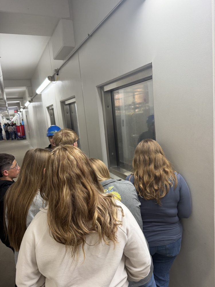 Inside the beef plant.