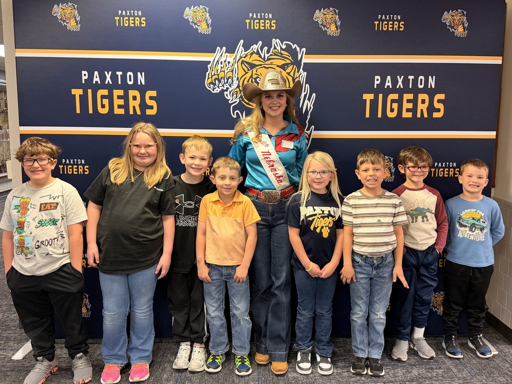 Miss Rodeo Nebraska and the 1st grade.