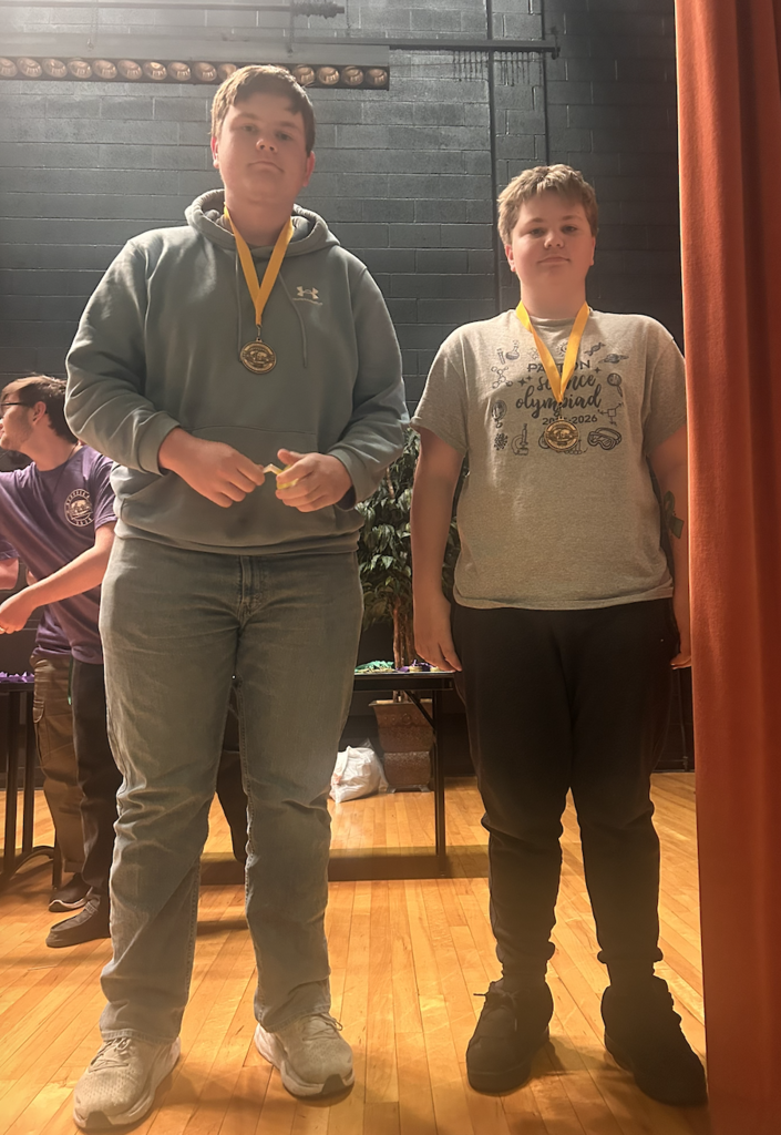 Thomas and James placing 4th in Helicopter.