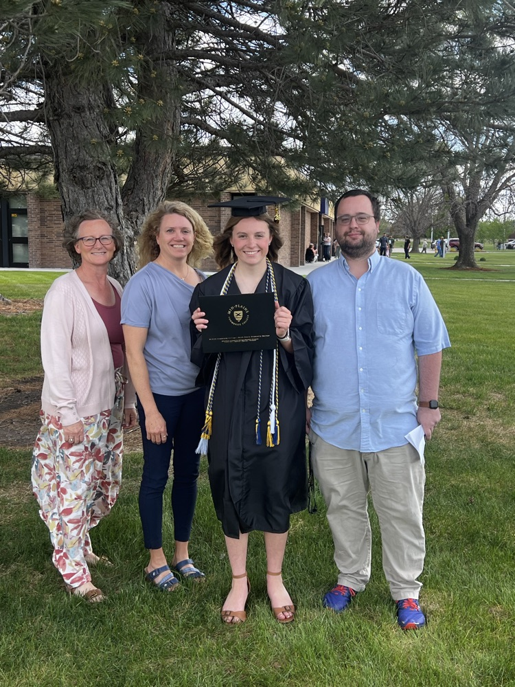Mrs Spencer, Mrs McAbee and Mr Uden with Ella.