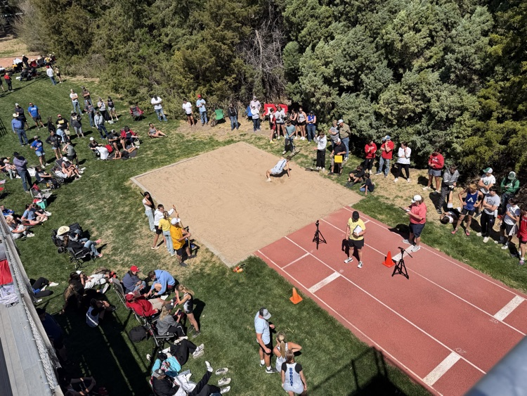 Long jump at district track.