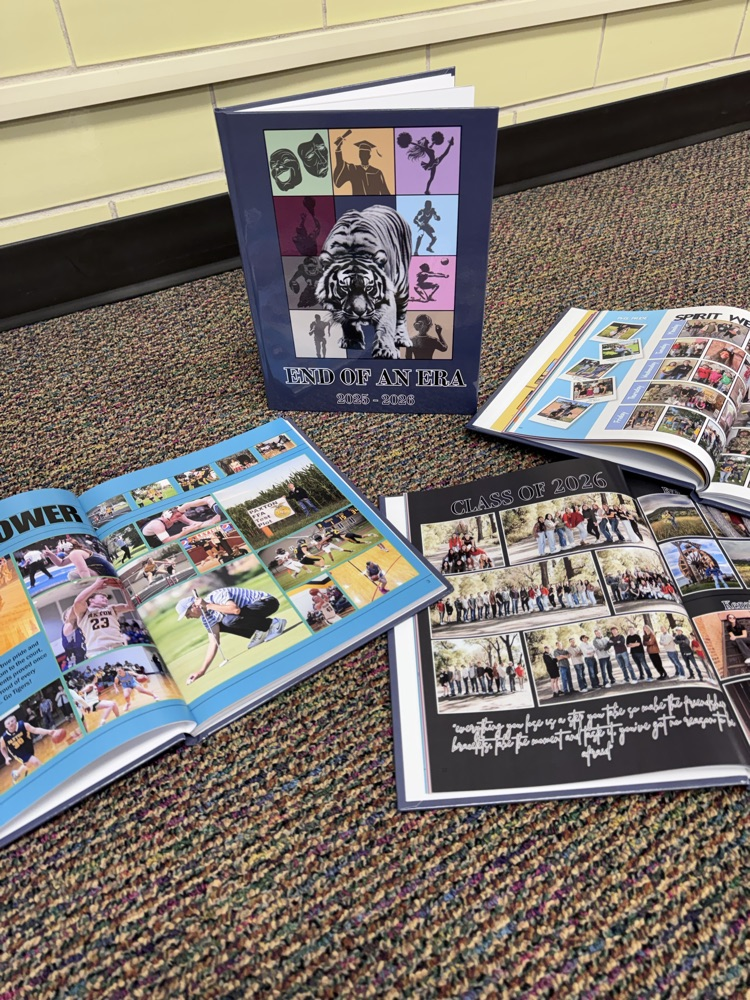 Image of the 2025-2026 yearbook cover and spreads.