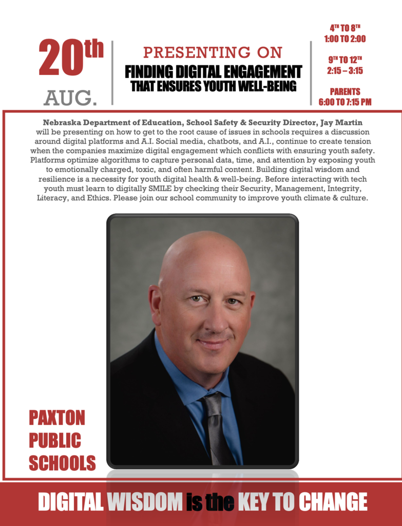 Jay Martin presentation, Aug. 20th at 6 pm