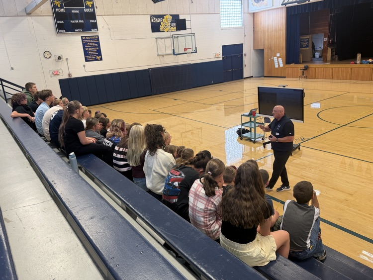 grades 4-8 listening to presentation 