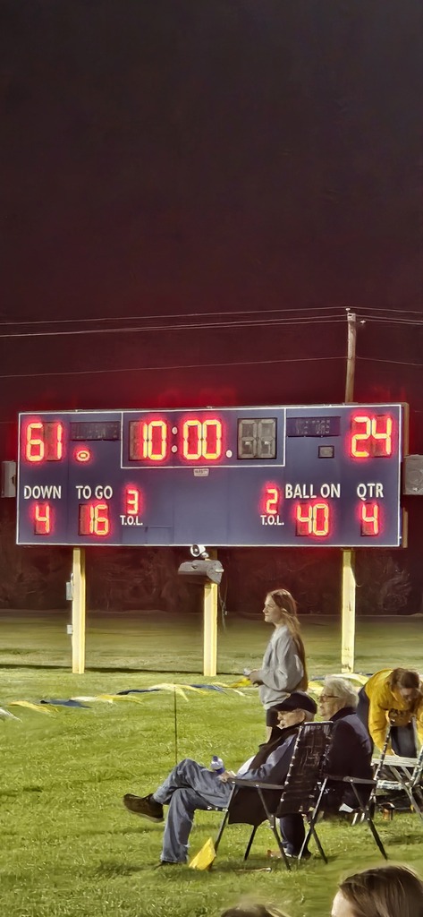 scoreboard showing south platte 61 paxton 24