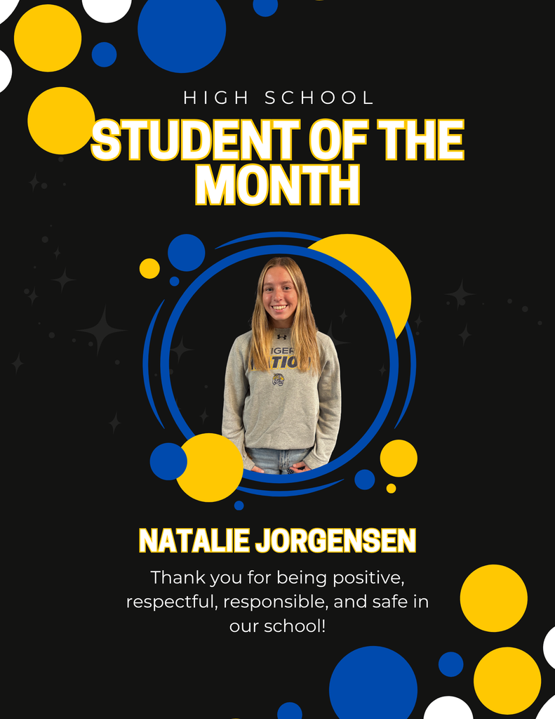 Natalie Jorgensen Student of the Month Student Portrait