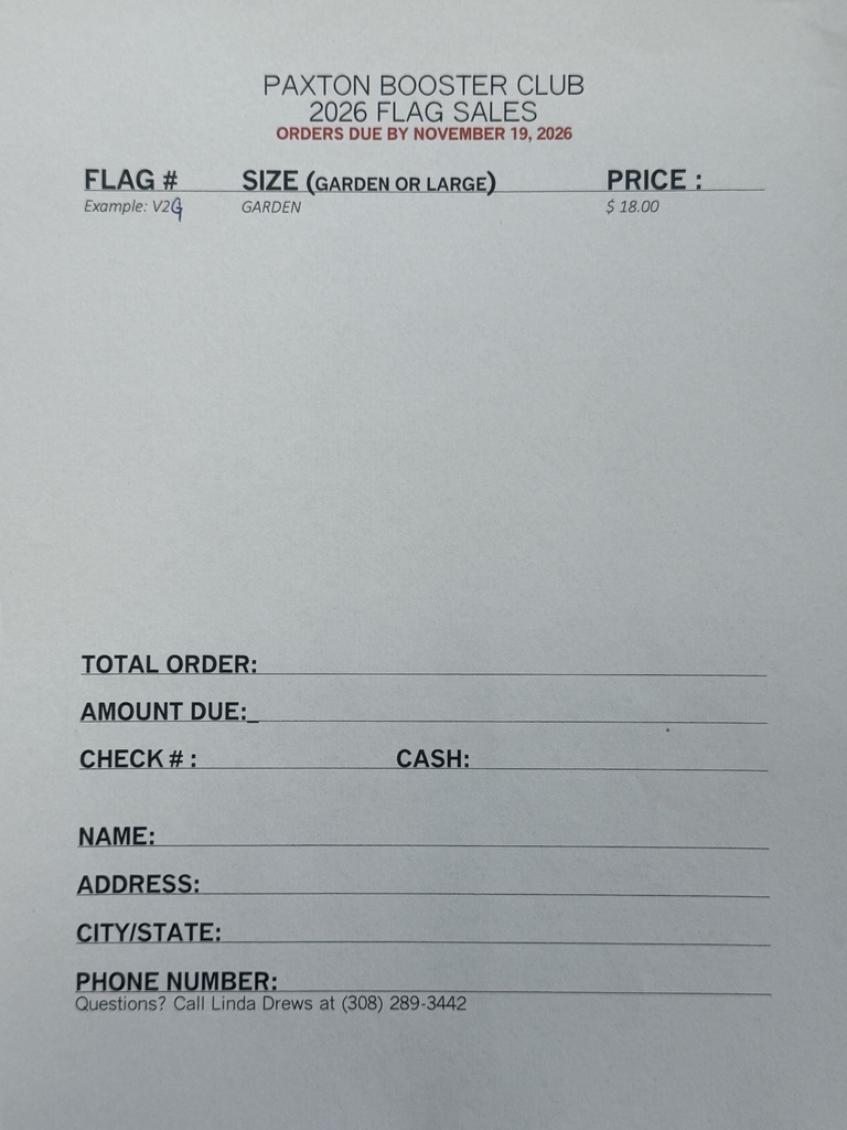 Flag order form